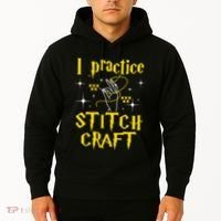 I Practice Stitch Craft Cross Stitching Cross Stitcher Hoodie thumb 2