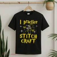 I Practice Stitch Craft Cross Stitching Cross Stitcher T-Shirt thumb 2