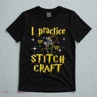 I Practice Stitch Craft Cross Stitching Cross Stitcher T-Shirt thumb 5