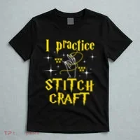 I Practice Stitch Craft Cross Stitching Cross Stitcher T-Shirt thumb 5