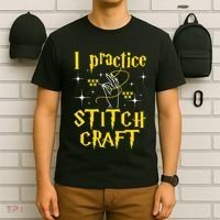 I Practice Stitch Craft Cross Stitching Cross Stitcher T-Shirt thumb 6