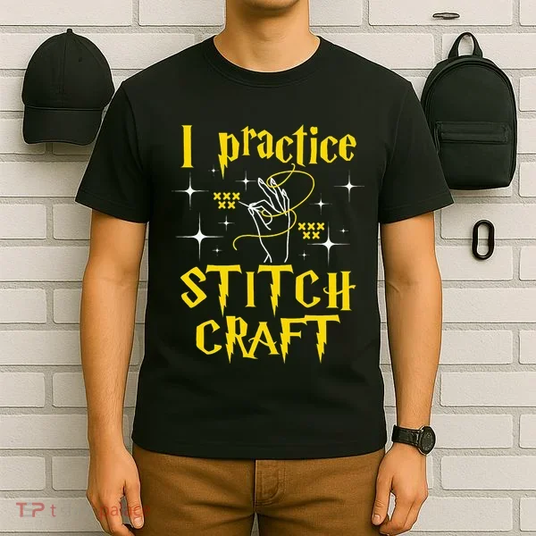 I Practice Stitch Craft Cross Stitching Cross Stitcher T-Shirt