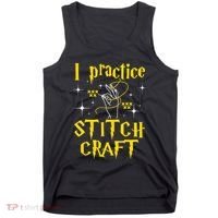 I Practice Stitch Craft Cross Stitching Cross Stitcher Tank Top thumb 0