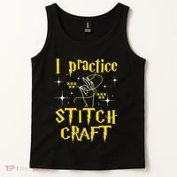 I Practice Stitch Craft Cross Stitching Cross Stitcher Tank Top thumb 2