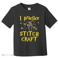 I Practice Stitch Craft Cross Stitching Cross Stitcher Toddler T-Shirt thumb 0