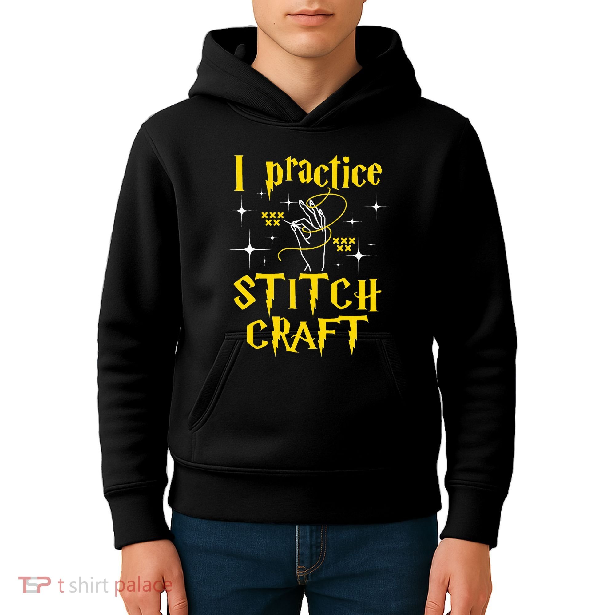 I Practice Stitch Craft Cross Stitching Cross Stitcher Kids Hoodie