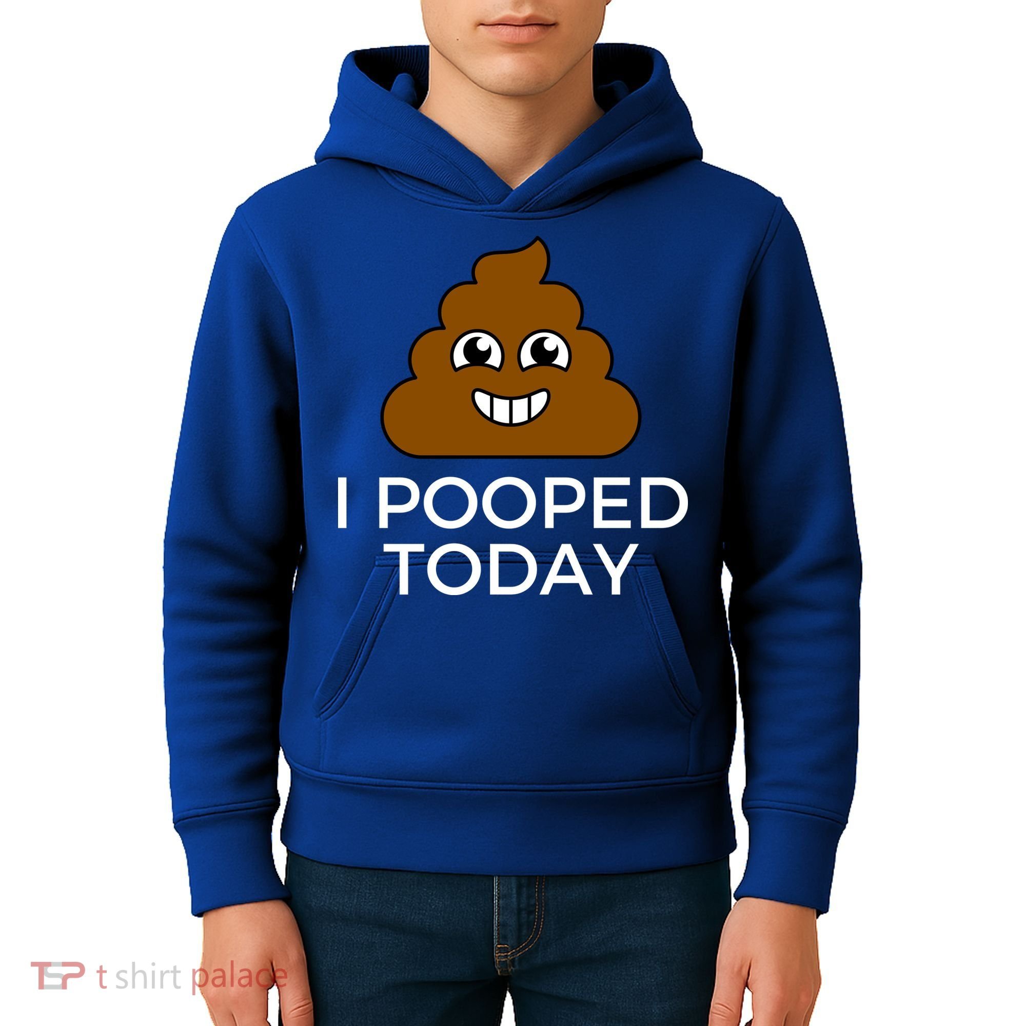 I Pooped Today Funny Joke, B Day Costume Poo Humor Kids Hoodie