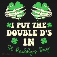 I Put The Double Ds In St Paddys Day Funny USA-Made Doggie Bandana thumb 2