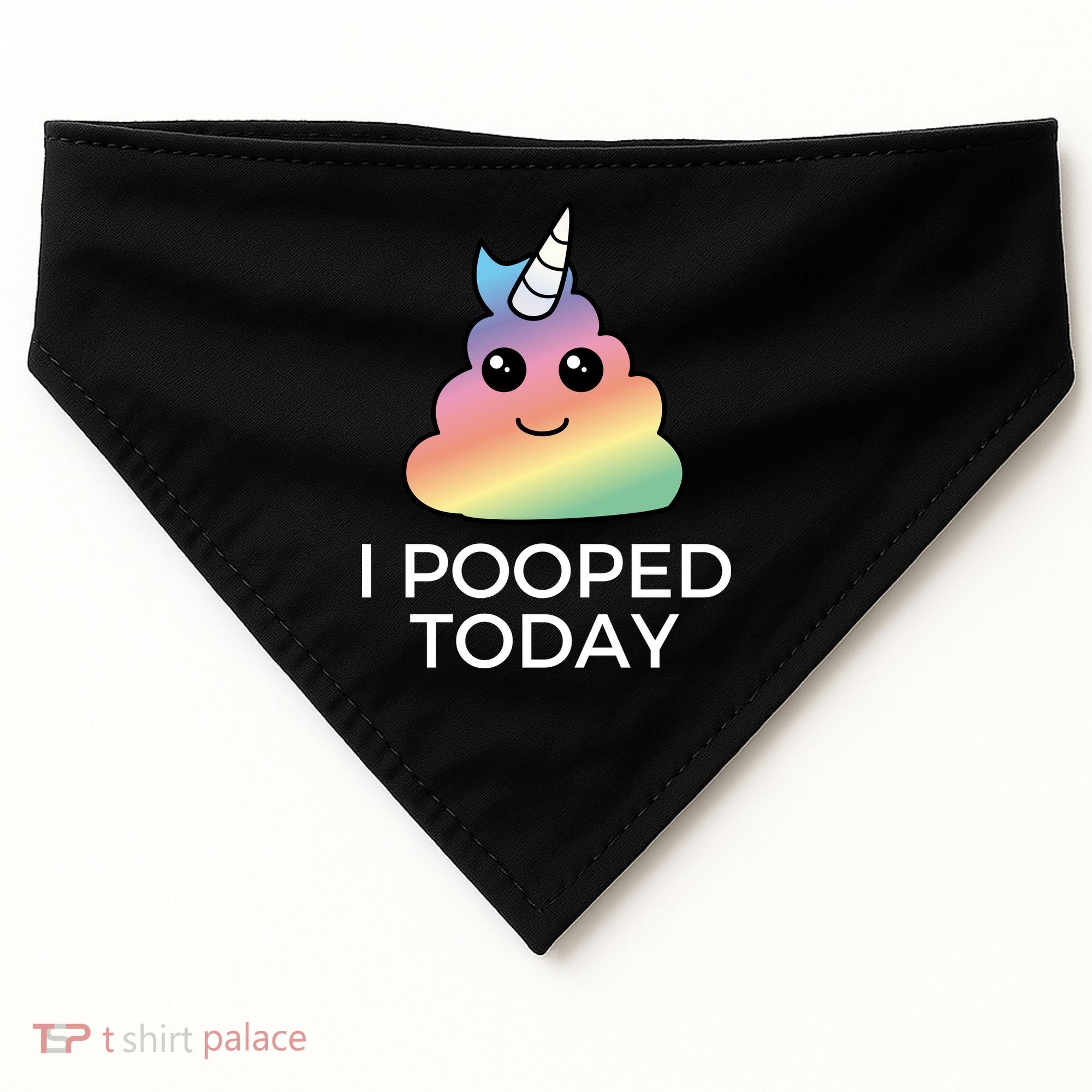 I Pooped Today Sarcastic Adult Humor Party USA-Made Doggie Bandana