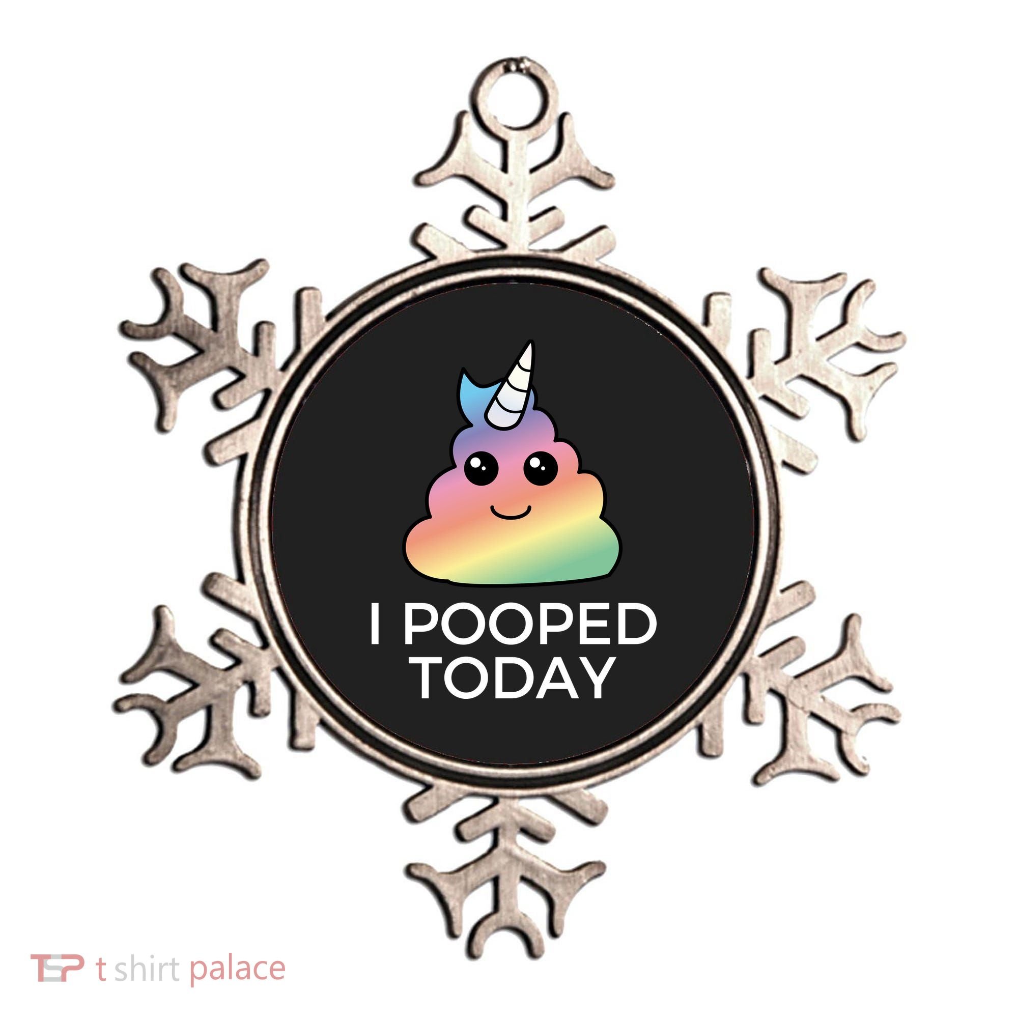 I Pooped Today Sarcastic Adult Humor Party Ornament