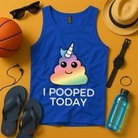 I Pooped Today Sarcastic Adult Humor Party Tank Top thumb 4