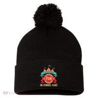 I Put The Fun In Funnel Cake Circus Birthday Party Costume Pom Pom 12in Knit Beanie thumb 0