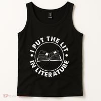 I Put The Lit In Literature English Teacher Book Reader Tank Top thumb 2