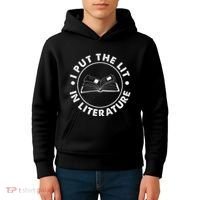 I Put The Lit In Literature English Teacher Book Reader Kids Hoodie thumb 4