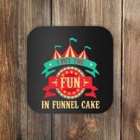 I Put The Fun In Funnel Cake Circus Birthday Party Costume Coaster thumb 0