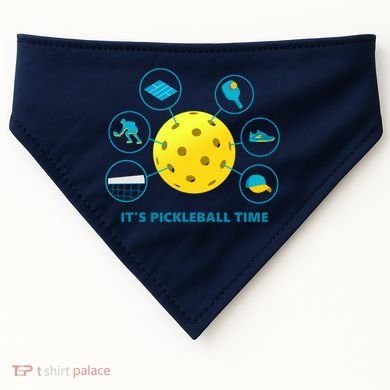 Its Pickleball Time USA-Made Doggie Bandana