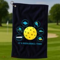 Its Pickleball Time Golf Towel thumb 1