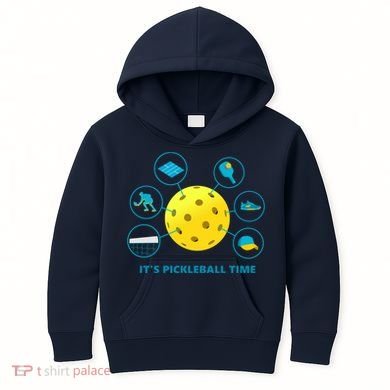 Its Pickleball Time Kids Hoodie