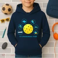 Its Pickleball Time Kids Hoodie thumb 2