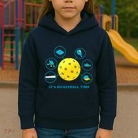 Its Pickleball Time Kids Hoodie thumb 3