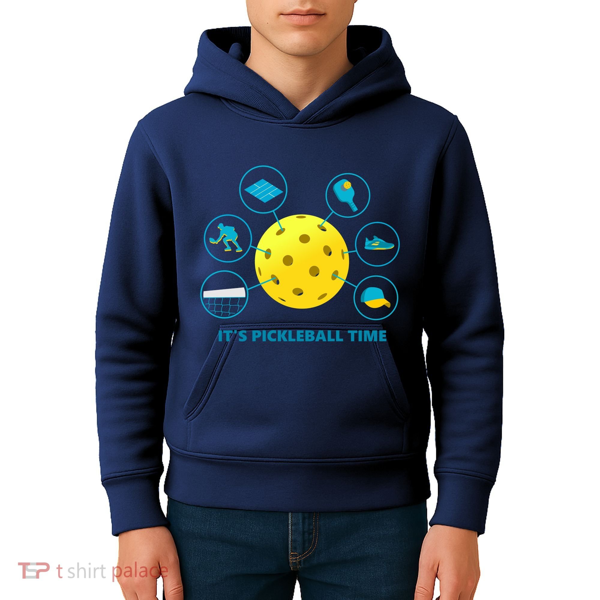 Its Pickleball Time Kids Hoodie