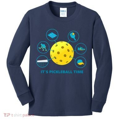 Its Pickleball Time Kids Long Sleeve Shirt