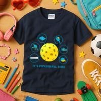 Its Pickleball Time Kids T-Shirt thumb 3