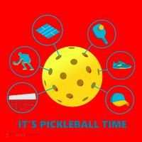 Its Pickleball Time Santa Hat thumb 1