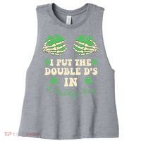 I Put The Double Ds In St Paddys Day Women's Racerback Cropped Tank thumb 0