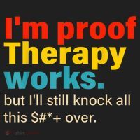 I'm Proof Therapy Works But I'll Still Knock All This Women's Sweatshirt thumb 2