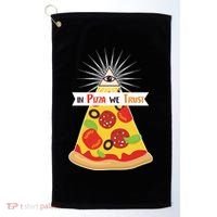 In Pizza We Trust Golf Towel thumb 0
