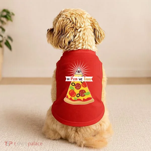 In Pizza We Trust Doggie Tank