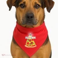 In Pizza We Trust USA-Made Doggie Bandana thumb 1
