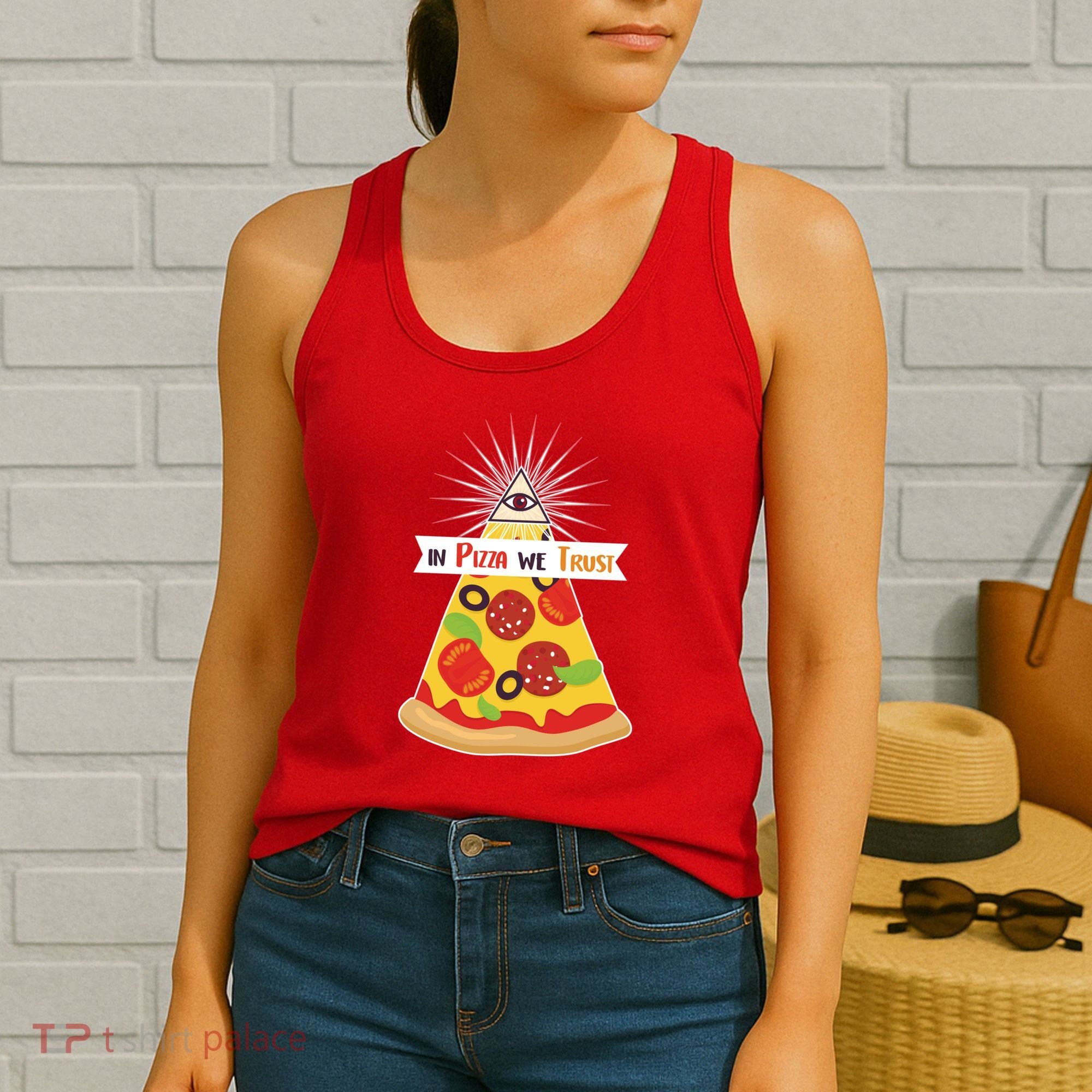 In Pizza We Trust Women's Tank Top