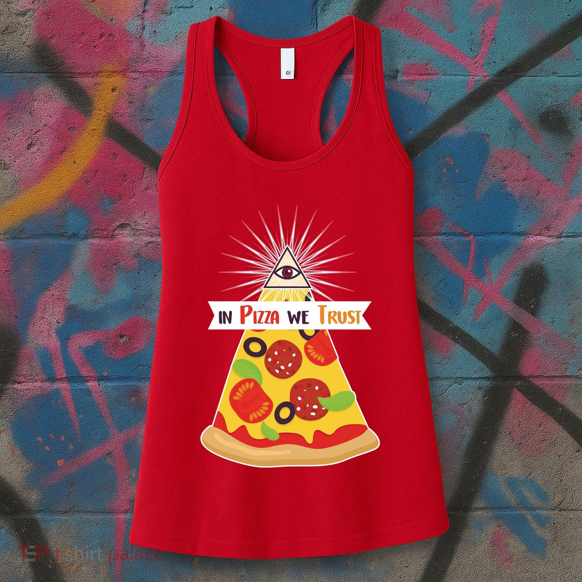 In Pizza We Trust Women's Tank Top