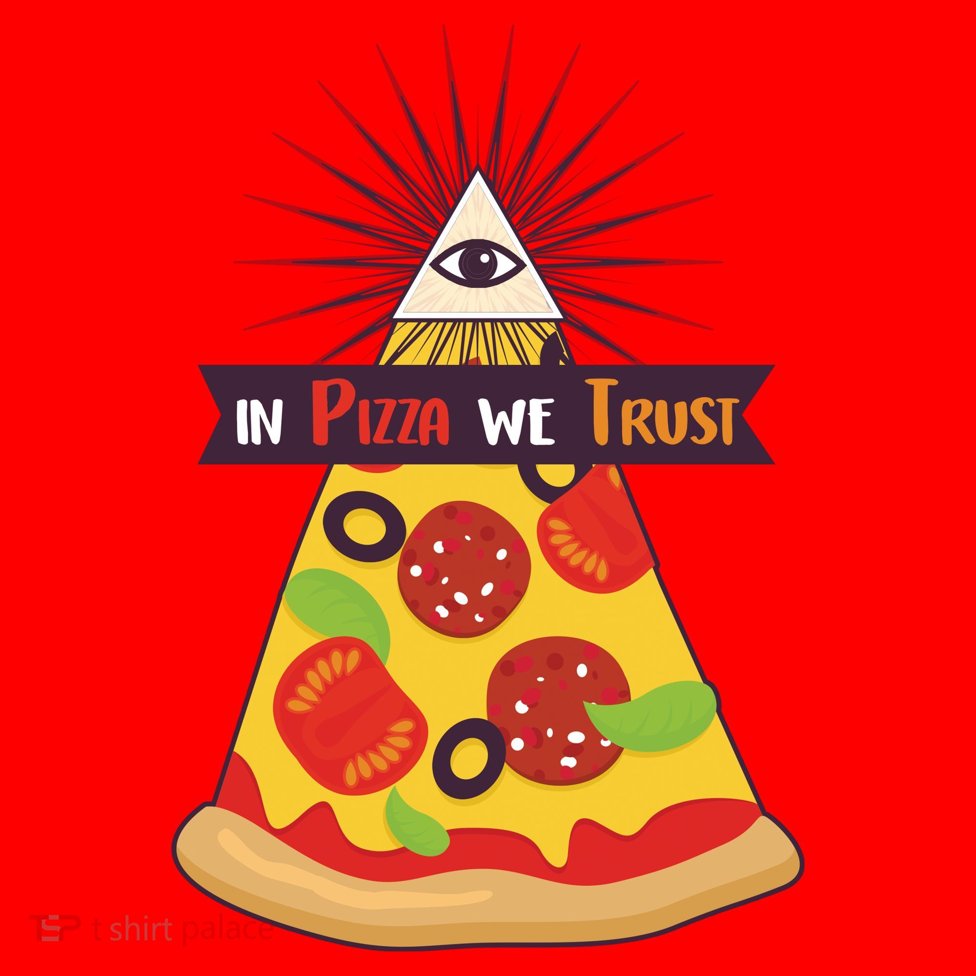 In Pizza We Trust Santa Hat