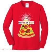 In Pizza We Trust Kids Long Sleeve Shirt thumb 0