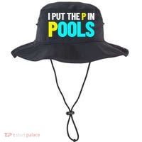 I Put The P In Pools Swimming Humor I Pee In Pools Bucket Hat thumb 0