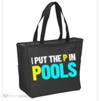 I Put The P In Pools Swimming Humor I Pee In Pools Tote Bag thumb 2