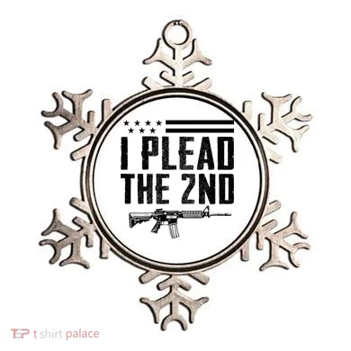I Plead The 2nd Amendment Pro Gun Ar15 Rifle Ornament