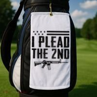 I Plead The 2nd Amendment Pro Gun Ar15 Rifle Golf Towel thumb 2