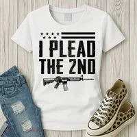 I Plead The 2nd Amendment Pro Gun Ar15 Rifle Women's T-Shirt thumb 3