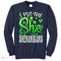 I Put The She In The Shenanigans Shamrock St Patricks Day Sweatshirt thumb 0