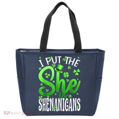 I Put The She In The Shenanigans Shamrock St Patricks Day Tote Bag