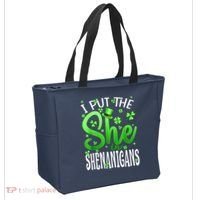 I Put The She In The Shenanigans Shamrock St Patricks Day Tote Bag thumb 2