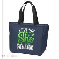 I Put The She In The Shenanigans Shamrock St Patricks Day Tote Bag thumb 3