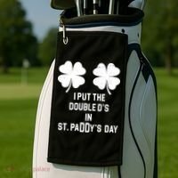 I Put The Double Ds In St Paddys Day Funny St Patrick's Day Golf Towel thumb 2