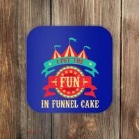 I Put The Fun In Funnel Cake Circus Birthday Party Costume Coaster thumb 0