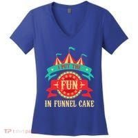I Put The Fun In Funnel Cake Circus Birthday Party Costume Women's V-Neck T-Shirt thumb 0