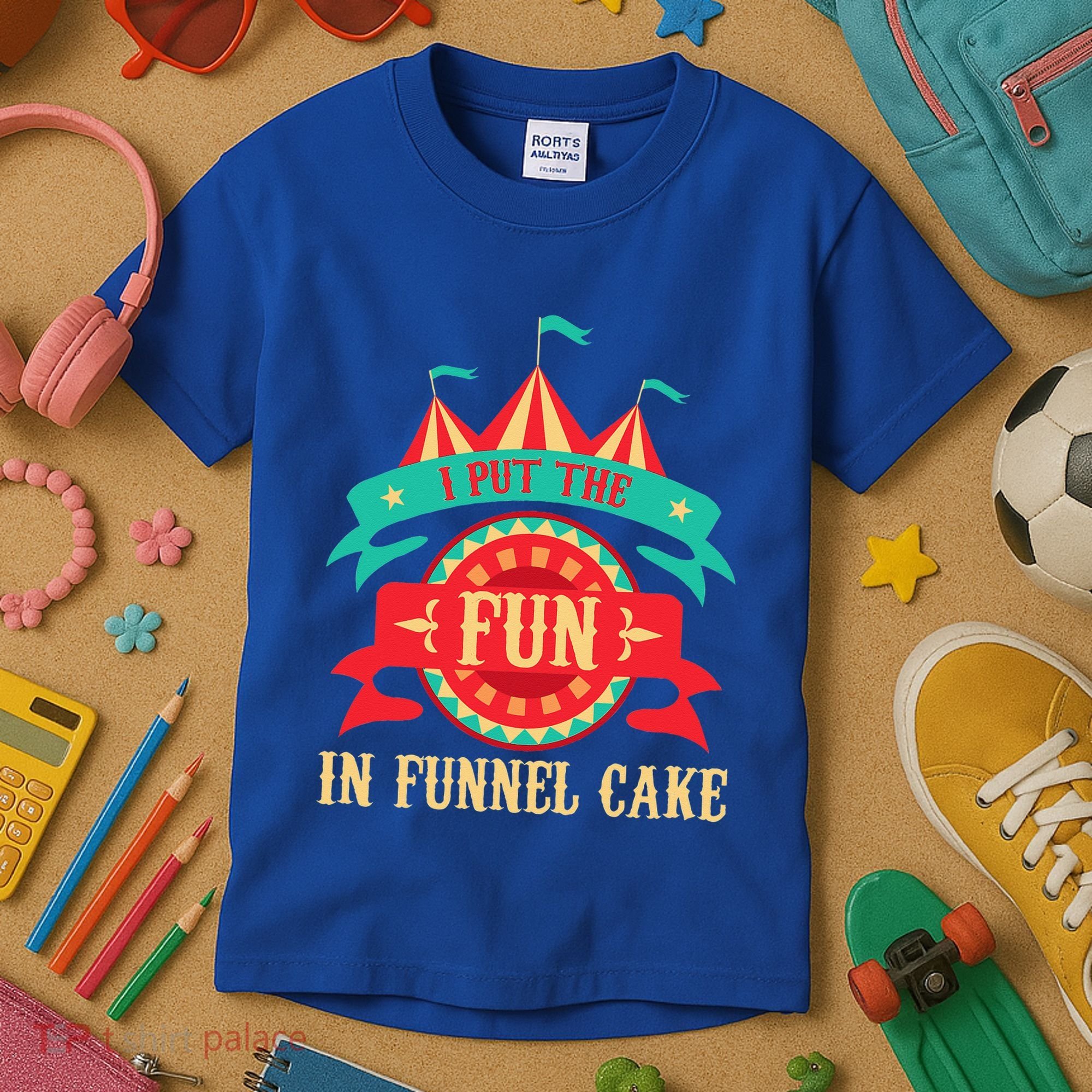 I Put The Fun In Funnel Cake Circus Birthday Party Costume Kids T-Shirt
